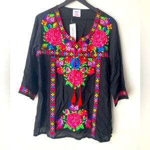 NWT Embroidered Blouse